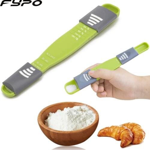 Fypo Eight Stalls Adjustable Kitchen Scale Measuring Spoons Measure cup Double End Metering Spoon baking tool Kitchen Gadgets