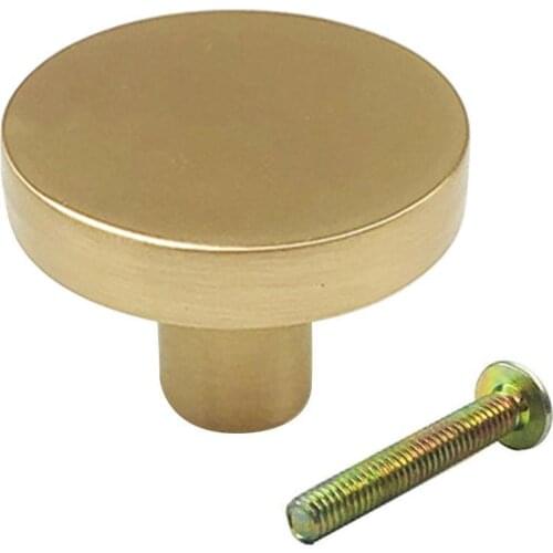 Brass Round Knobs Cabinet Door Handles Dresser Drawer Knobs and Pull Kitchen NEW