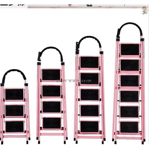 Ladder Household Folding Ladder Thickened Indoor Herringbone Ladder Multi Function Ladder Mobile Stair Telescopic Ladder Four Or
