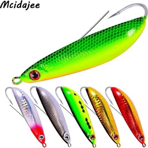 Mcidajee 1pcs 3.54"-9cm/0.71oz-20g Pencil Lure Fishing Hard Bait Artificial Fishing Tackle with Jig Hook CrankBait Jigging Lure