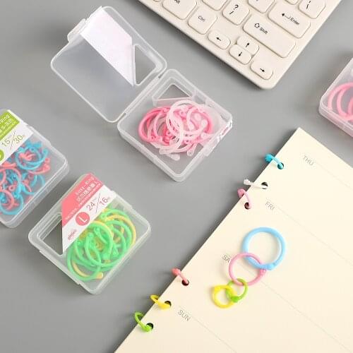 JIANWU 1set Macarons color series Loose-leaf ring binder ring Fashion business Office Office stationery