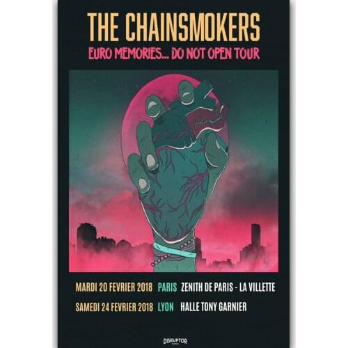 New The Chainsmokers Euro Memories Rap-Silk Art Poster Wall Sicker Decoration Gift
