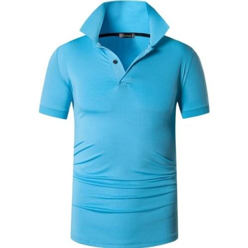 New jeansian Mens Sport Tee Polo Shirts POLOS Poloshirts Golf Tennis Badminton LSL323 LightBlue M-XXL ( Please Choose US Size )
