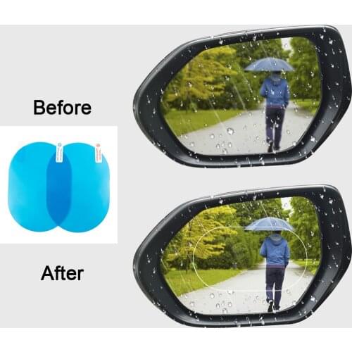 2PCS Car Mirror Window Clear Film Anti Dazzle Car Rearview Mirror Protective Film Waterproof Rainproof Anti Fog Car Sticker