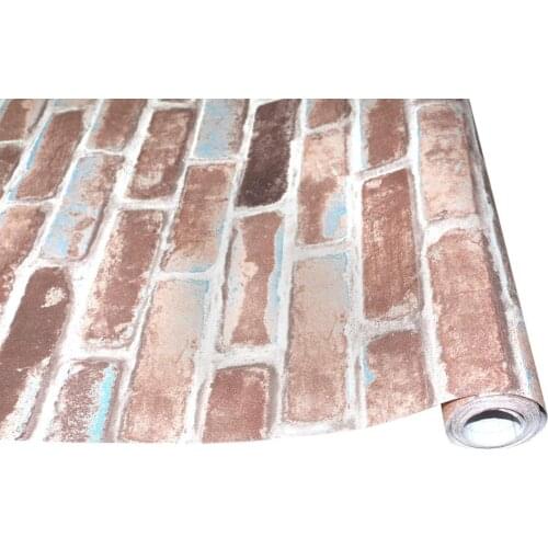 Red/Blue/White Vinyl Self Adhesive Peel and Stick Faux Brick Wallpaper Rust Prepasted Contact Paper Wall Decoration