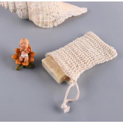 Mesh Soap Bag Natural Exfoliating Soap Pouch Soaps Storage Sack Drawstring Holder Bath Supplies LX7531