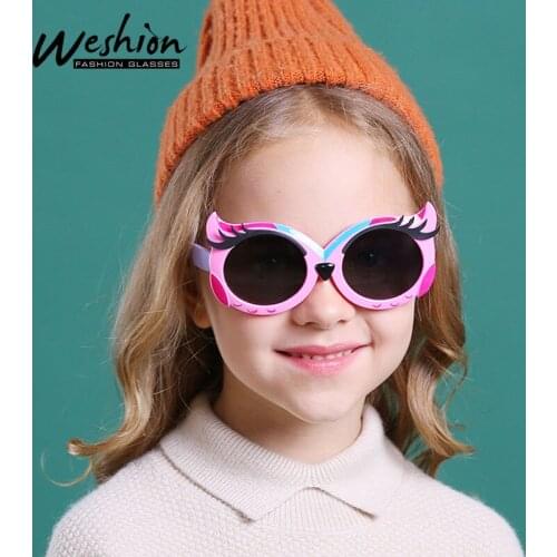 Cateye Junior Sunglasses Kids Polarized Gilrs Children Cute Teen Sun Glasses 4-14 Flexible TR90 Carton Eyeglasses UV400 2020 New