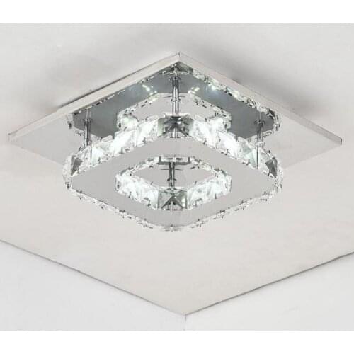 Free Shipping Modern Led Ceiling Lights Ceiling Lamp Flush Mount Crystal Light 90-265V Surface Mounted Hallway Bed Room Light