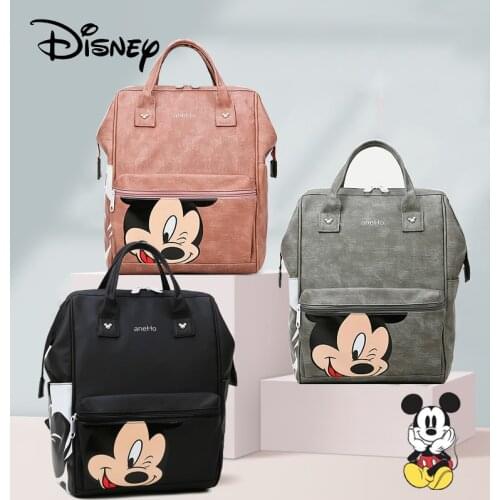 Disney Mickey USB Diaper Bag Fashion Mummy Maternity Nappy Bag Large Capacity Baby Bags for Mom Multifunctional Wet Bag Nappy