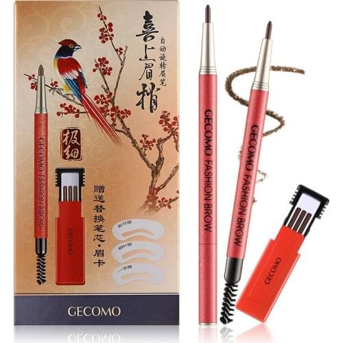 Waterproof Microblading Pen with Refill Easy to Wear Pigment Brown Gray Waterproof Eyebrow Pencils Kit Make Up Cosmetics