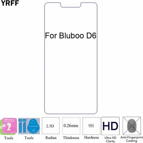 For Bluboo D6 Tempered Glass Film 2PCS 2.5D 0.25mm 9H Tempered Glass Screen Protector Protective Film For Bluboo D6 Free Tools