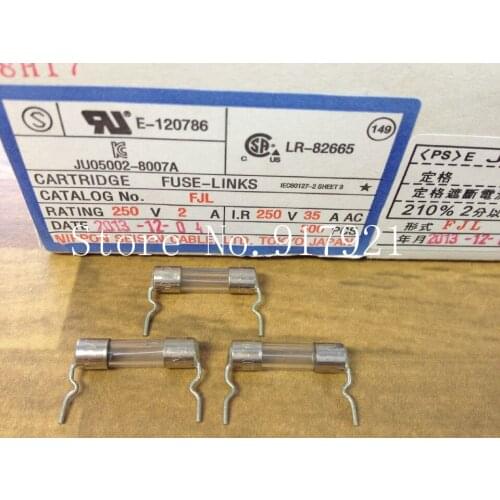 [ZOB] Japan imported JET pin FJL 5X20 2A 250V FUSE original micro glass --200pcs/lot