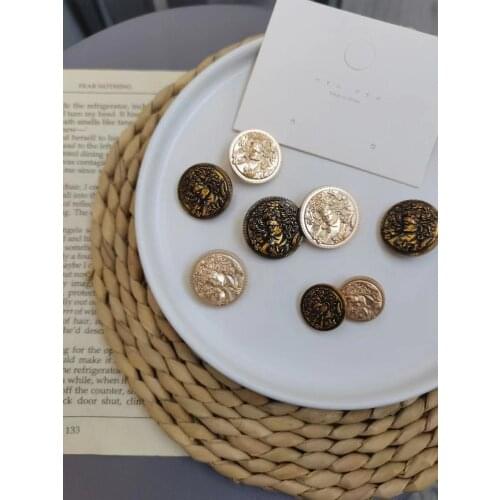 Golden gold color metal buttons garment coat sewing accessories buttons for clothing crafts