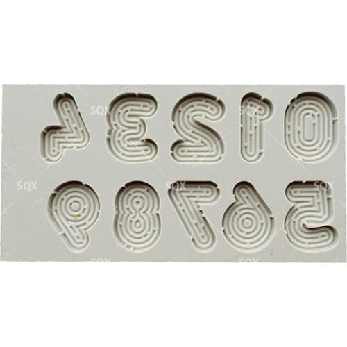 0-9 Neon Shape Silicone Mold, DIY Chocolate Cake Mold, Cake Decoration Tools, Kitchen Accessories SQ1757