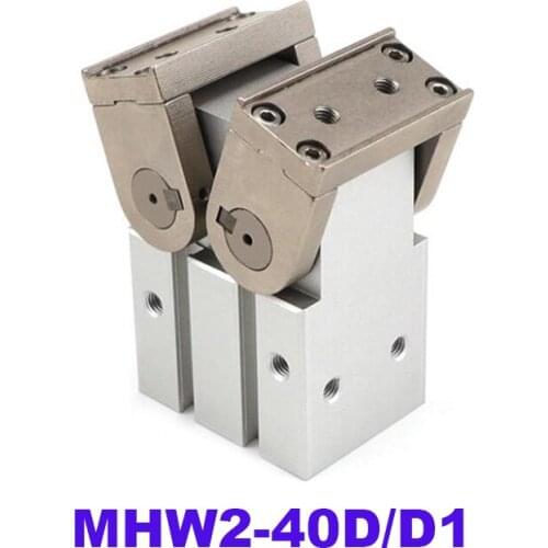180 Degree Angular Type Air Gripper Rack & Pinion Type MHW2-40D Flat fingers MHW2-40D1 Right angle type fingers tapped mount