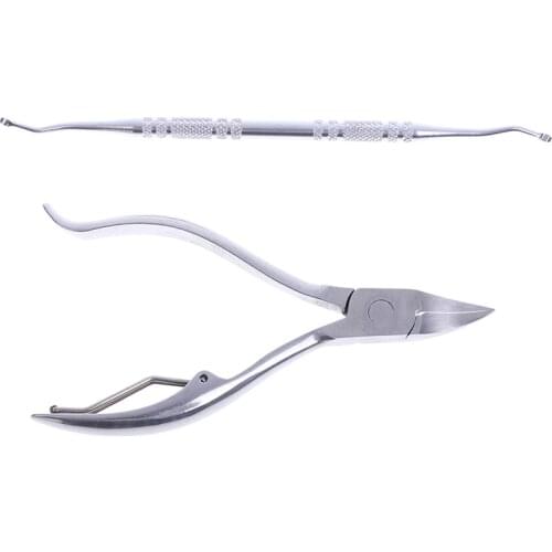 2Pcs Professional Pedicure Tools Ingrown Toenail Tools Kit Nail Care Ingrown Toenail Removal Correction Clippers Foot Care
