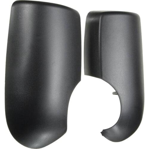 2Pcs ABS Black Door Wing MIRROR COVERS Near Passenger L+R for FORD TRANSIT MK6 MK7 2000-2014