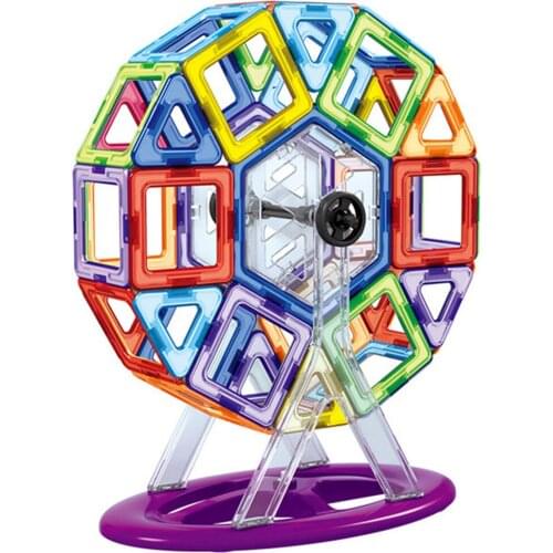46PCS Big Size Ferris Wheel Magnetic Designer Construction Toys Set Magnet Building Blocks Educational Toys For Children Gift