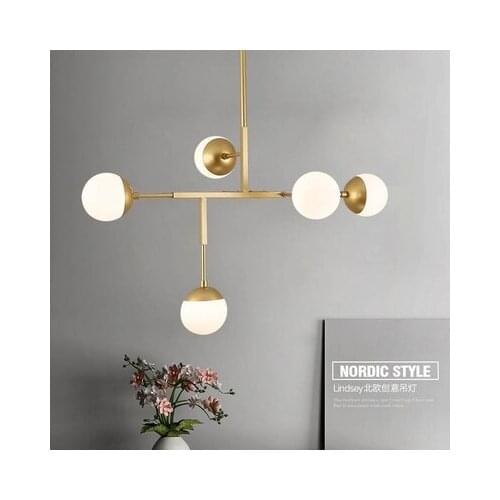 5 Heads Modern Creative Dinner Pendant Light Loft Art Molecular Livingroom Study Bedroom Restaurant Led Hanging Light Fixtures