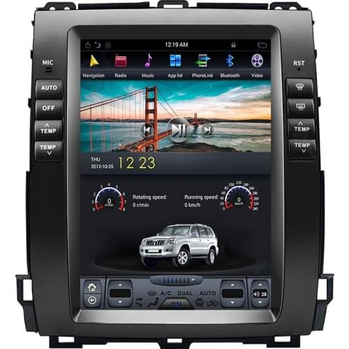 4+64G 10.4" Tesla Style Android 10.0 Car Radio For Toyota Prado 2018 2019 Car Multimedia Player Auto GPS Navigation Stereo WIFI