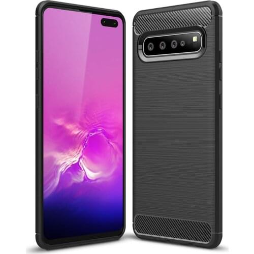 Resilient Carbon Fiber Case for Samsung Galaxy S21 S20 FE S10e S10 S9 S8 Plus Note 8 9 10 20 Ultra Soft Silicon Back Cover