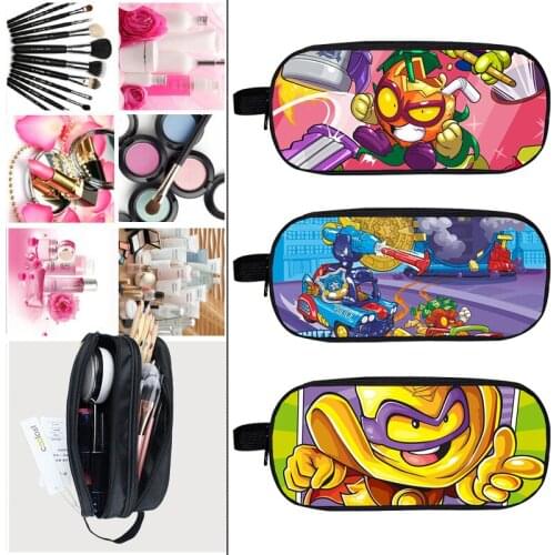 3D Game Super Zings Double Layer Pencil Case Students Stationery Storage Bag Kids Superzings Pencil Box Children Cartoon Pen Bag
