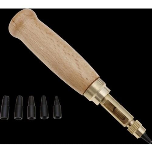 Hot Sales 6pcs/set Automatic Belts Punch Replaceable Long Mute Rotary Punching Punchers Leathercraft Tools