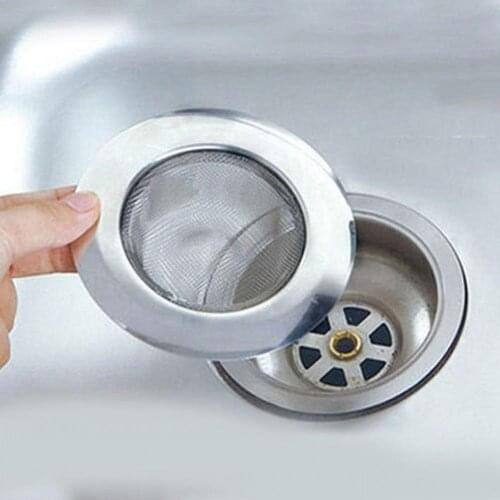 Home Bathroom Kitchen Sink Drain Strainer Stainless Steel Mesh Hole Filter