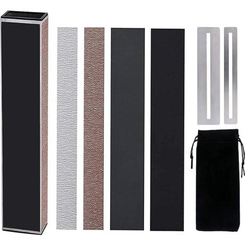 Guitar Fret Leveling Sanding Beam Guitar Fret Leveler with Self-Adhesive Sandpaper, Fingerboard Guard Protectors