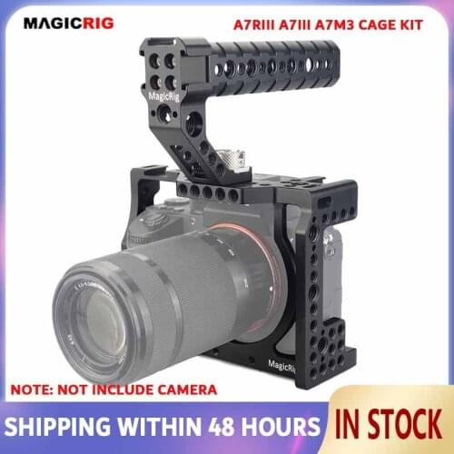 MAGICRIG A7R3 Cage Kit with ARRI Locating Top Handle for Sony A7RIII /A7RII /A7SII /A7M3 /A7II /A7III Camera