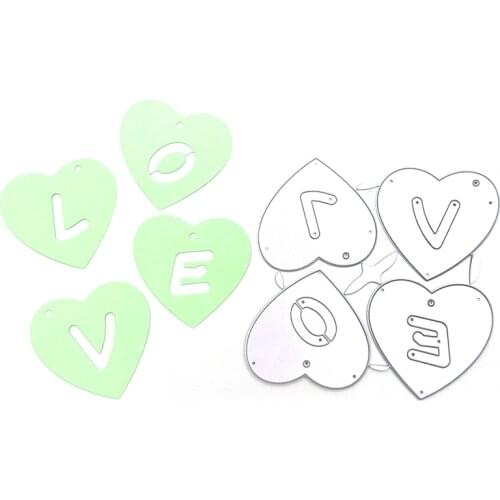 Julyarts Heart Letter Scrapbook Metal Cutting Dies For DIY Scrapbooking Decorative Embossing Handcraft Die Cutting Template
