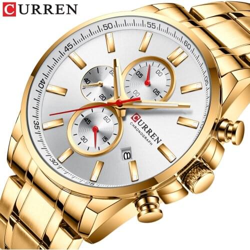 CURREN men Watch Creative Wristwatch male Clock Luxury gold stainless steel Band Wristwatches Clock Montre Homme Reloj Hombre