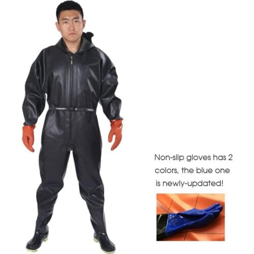 1mm Waterproof Fishing Overalls Men Breathable Chest Waders respirant Boots Black Fishing Pants cuissardes peche a la mouche