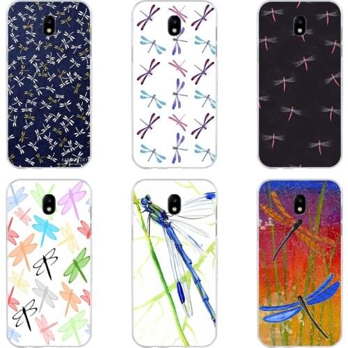 85H Dragonflies Soft Silicone Tpu Cover phone Case for Samsung j3 j5 j7 2016 2017 a3 2016 a5 2017 a6 2018