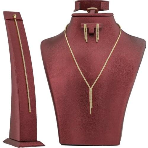 Single Row Waterway Silver Women Set with Zircon Stone New Trendy Clear Crystal Elegant Design Famale Wedding Jewelry