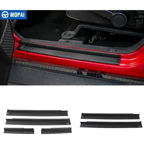 MOPAI ABS Car Interior Decoration Door Sill Scuff Plate Protector Welcome Pedal For Jeep Wrangler JK 2007-2016 Car Styling