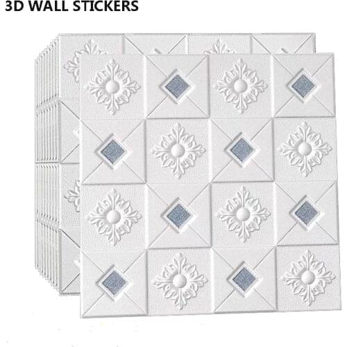3D stereo wall stickers self-adhesive ceiling decorative stickers living room bedroom TV background waterproof wallpaper