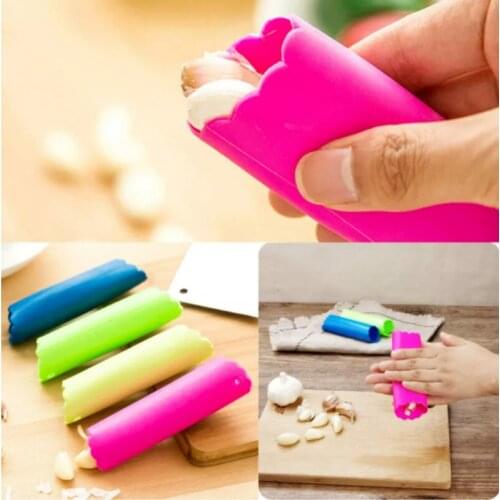 New 1PCS Soft Safe Silicone Garlic Peel For Kitchen Gadget Convenient Garlic Peeling Tools Easy Cleaning Peeled Silicone Tube