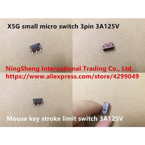 Original new 100% X5G small micro switch 3pin mouse key stroke limit switch 3A125V 15A250VAC
