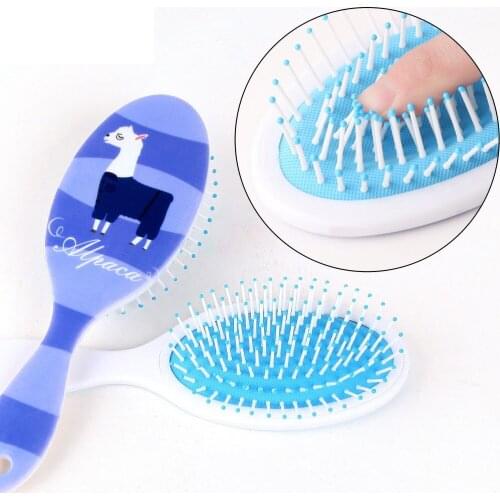 Anti-knotting Plastic Comb Cartoon Hairdressing Comb Air Cushion Massage Comb Creative Small Board Comb
