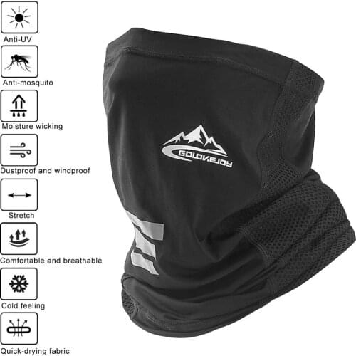 Summer Sunscreen Ice Silk Tube Face Mask Neck Gaiter Headwear Sports Scarf Bandana Balaclava Headband UV Protection Unisex
