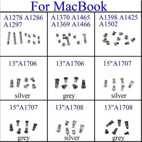 For MacBook Pro Retina 13 inch 15 inch A1502 A1425 A1398 A1278 A1286 A1370 A1706 A1707 A1708 Bottom Back Case Cover Screws