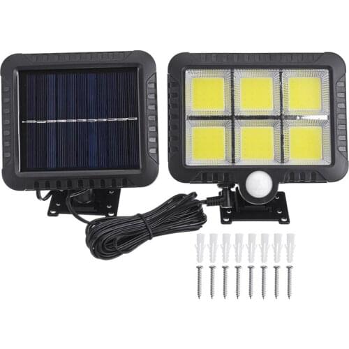 Waterproof IP65 50W COB Solar Power Light Split Type Motion Sensor Outdoor Wall Lamp Energy Saving Solar Garden Lamps Dropship