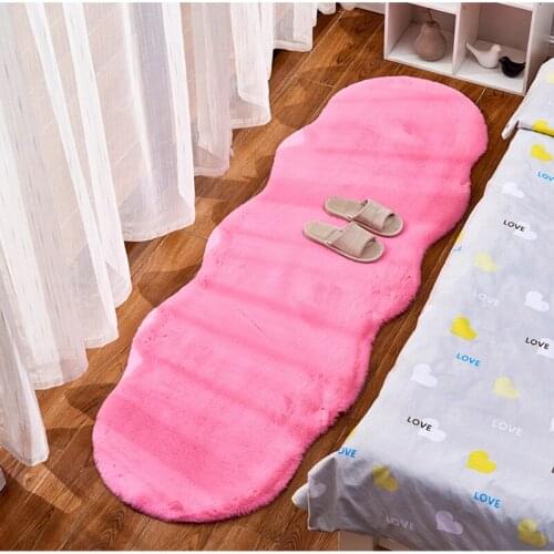 Fluffy Carpet Irregular Solid Living Room Chair Bedside Floating Window Decoration Modern Simple Non-slip Washable Indoor Mats