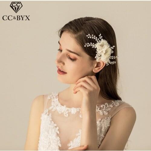 CC Hair Combs Hairpins Romantic Flower Beads Wedding Accessories For Women Bridal High Quality 100% Handmade Yarn Fairy 2734