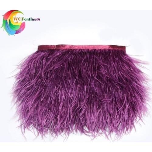 1 Meter 14Colors Natural Ostrich Feather Trimming Height 8-10cm Plume For Wedding Party Dresss Decoration Craft DIY Jewelry Make