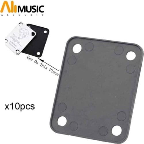 10Pcs Square Plastic Backplate for Guiar Neck Joint Plate Neck Joint connecting strengthen backplane for Guitar