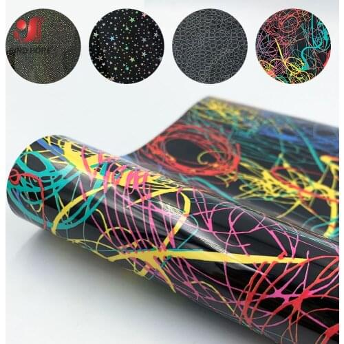 5 Assorted Color 12"x10" Bundle Star Square Multicolored Pattern Heat Transfer Vinyl Iron on Tshirt Clothing Decor DIY Easy Weed