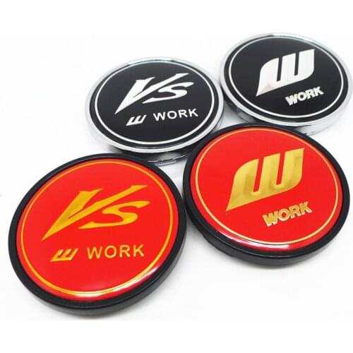 4pcs 62mm 56mm For VS W WORK Wheel Center Hub Cap Car Styling Cover 56mm Emblem Badge Stickers Accessories