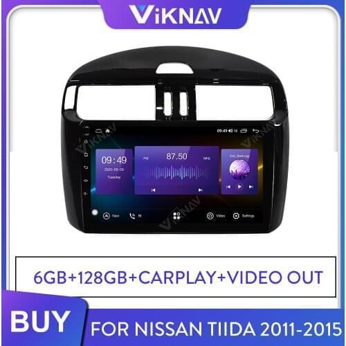 Car Radio Multimedia Player for Nissan Tiida 2011 2012 2013 2014 2015 Android Autoradio Stereo Receiver Head Unit 6GB+128GB